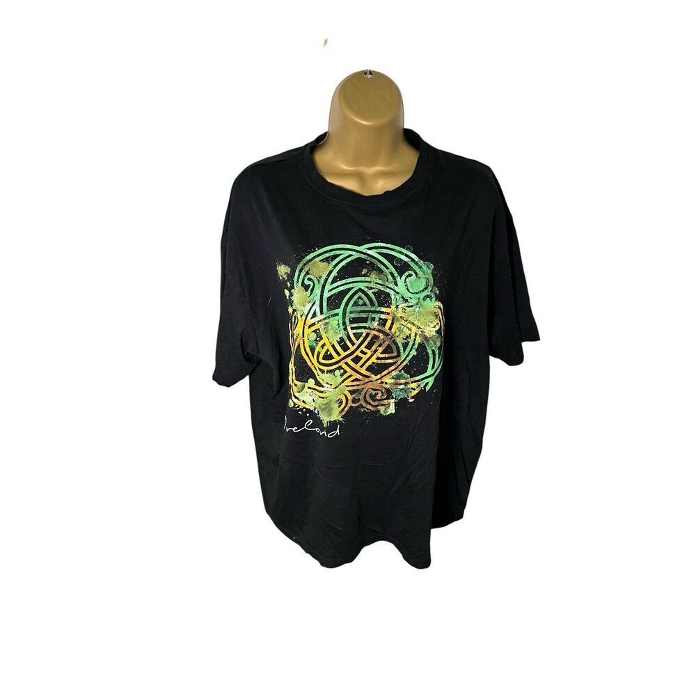 Traditional Craftwear Celtic Knot Graphic T Shirt Relaxed Fit Black XL